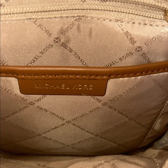 Michael Kors Signature Brown and Tan Backpack - Picture 5 of 6